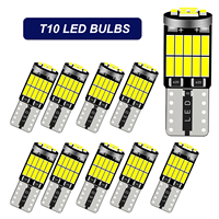 2/10x W5W T10 LED Bulbs Canbus 4014 SMD Super Bright 168 194 LED 5W5 Car Interior Dome Reading License Plate Light Signal Lamp