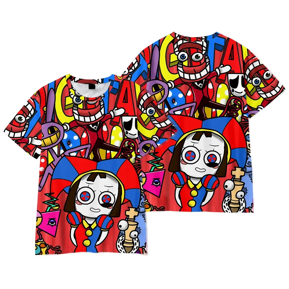 Camiseta de manga corta con diseño de circo Digital para niños, camisa de manga corta con diseño mágico, ropa informal a la moda, novedad de 2024