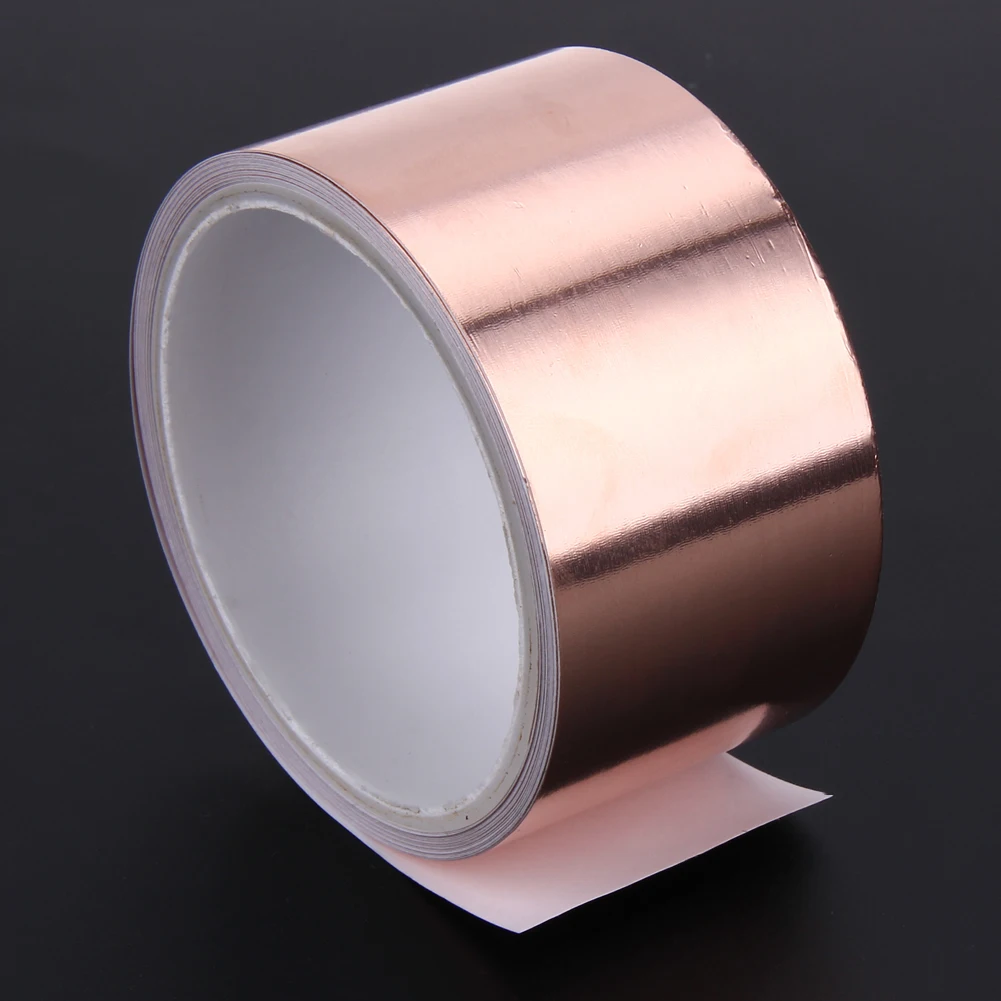 Copper Foil Tape Waterproof Grounding Copper Foil Tape Hardiness Heat-resisting Multi-function Portable with Conductive Adhesive