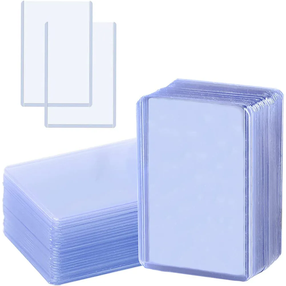 100 قطعة حافظة بطاقات شفافة بولي كلوريد الفينيل أرواق لعب حماة يغطي حامل المضادة للخدش بطاقة التداول تخزين كم