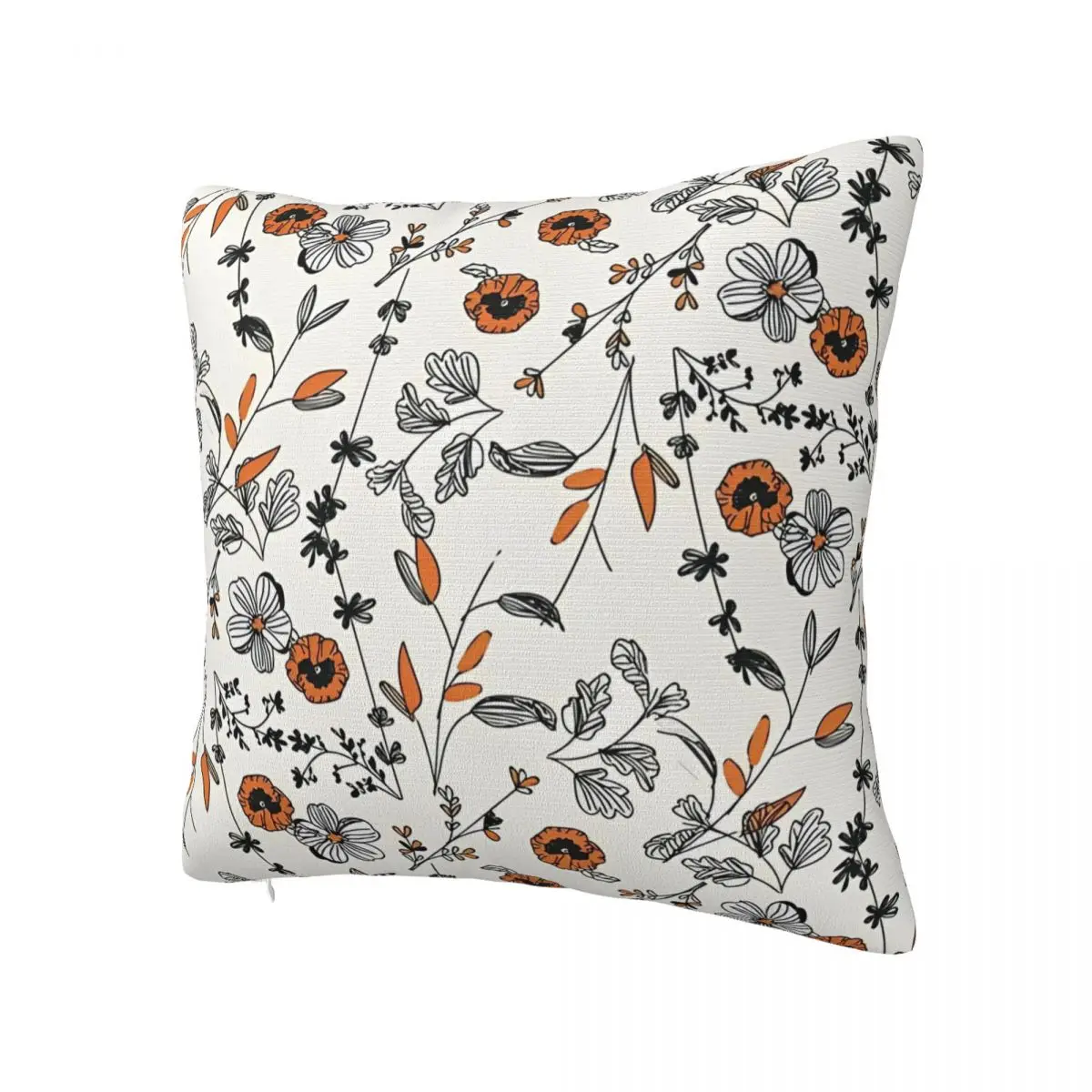 Pillow Case Simple Floral Polyester Pillow Cover Cute Funny Cushion Cover Graphic Pillowcases For Living Room Chair