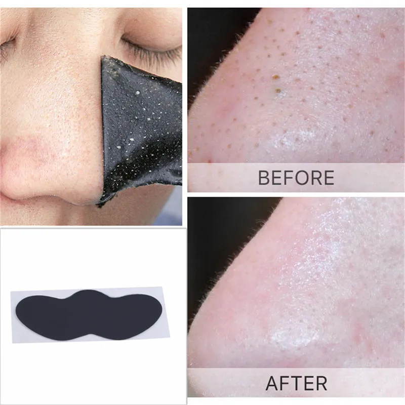 10PCS Charcoal Expert Blackhead Remove Nose Mask Blackheads Strips Removal Hydrating Pores Cleaning Bamboo Black Mask Stickers