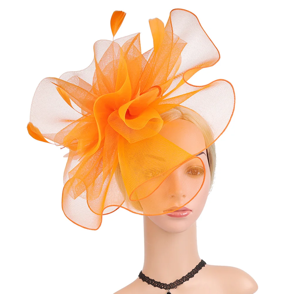 صافي الحجاب الفاسناتور قبعة للنساء الزفاف أغطية الرأس الزعنفة اكسسوارات 20S خوذة الشاي حفل زفاف الكنيسة الحدث #4