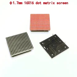 4Pcs F1.9MM 16x16 High Brightness Red Light Dot Matrix Module 40*40*4MM Dot Matrix LED Digital Display Common Anode Cathode