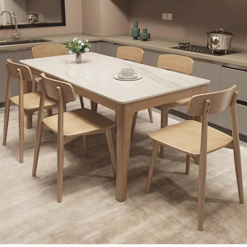 

Floor Unique Dining Table Wooden Modern Family Designer Chairs Dining Table Kitchen Wood White Mesas De Jantar Home Furniture