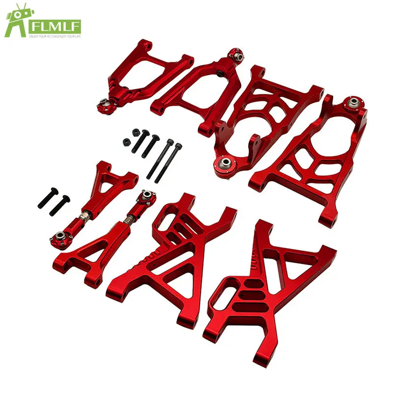 Alloy CNC Suspension Arm Kit of Wheel Front + Rear Fit for 1/5 HPI ROFUN BAHA ROVAN KM BAJA 5B 5T 5SC Rc Car Toys Games Parts