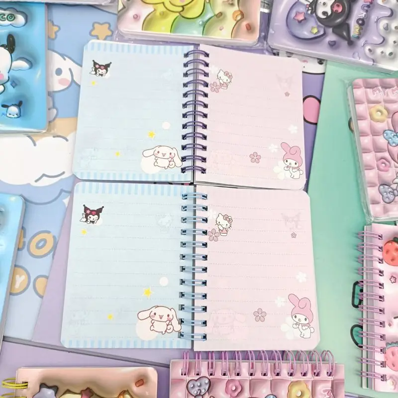 Sanrio Cinnamoroll Kuromi My Melody Hello Kitty Cute Office Notebook Handbook Book Cartoon Anime Coil Book Gift for Friend