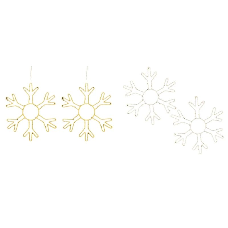 2PCS Christmas Snowflake Window Lights Decorations Led Snowflake Lights For Home Xmas Decor Warm Light image 4