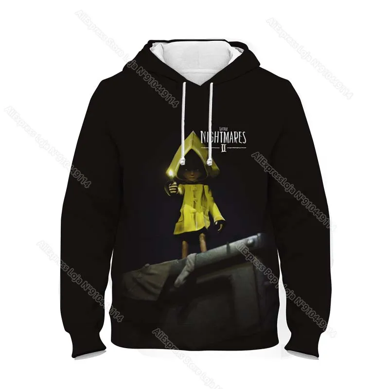 New Spring Children 3D Print Little Nightmares 2 Hoodies Boys Girls Cartoon Sweatshirt Toddler Tops Coat Kids Anime Pullovers