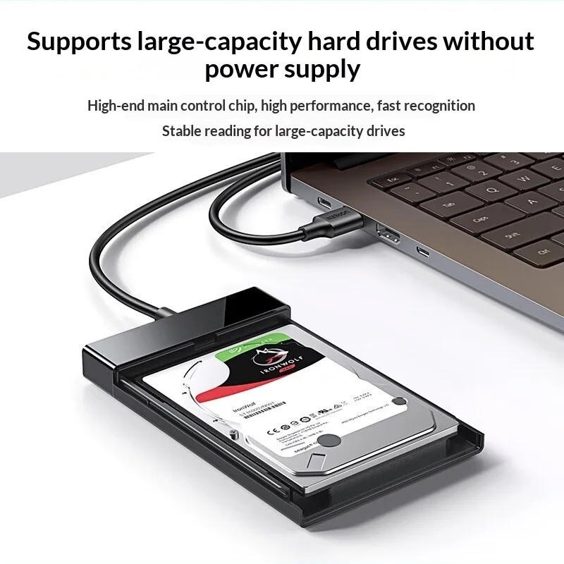 UGREEN US221 60735 6Gbps 2.5 Inch SATA Hard Drive Enclosure with USB A USB C 2 in 1 Cable for HDD SSD