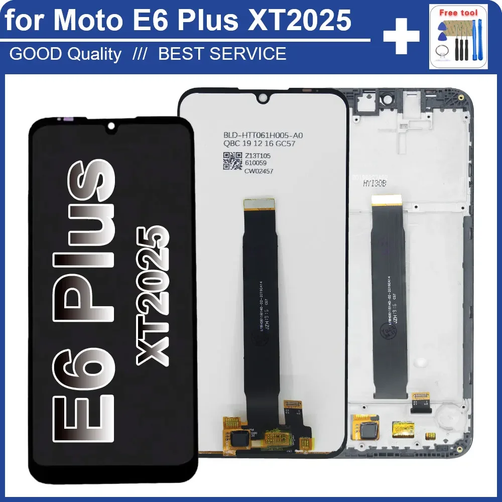 Pop nuevo LCD para Motorola Moto E6 Plus XT2025 pantalla LCD MONTAJE DE digitalizador con pantalla táctil reemplazo para Moto E6 Plus LCD con F