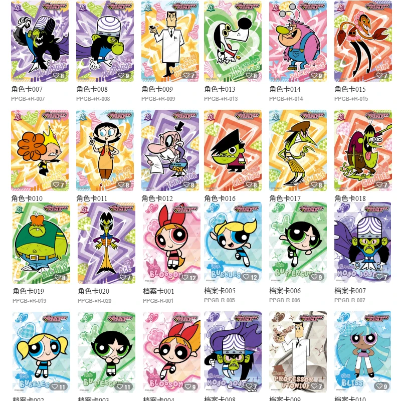 KAYOU Powerpuff Girls Holo Rare Collection Cards Candy Pack - Cartoon Playing Cards Board Games Christmas Gift Kids