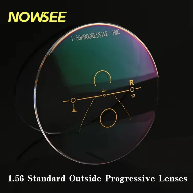 1.56 Aspherical Standard Outside Progressive Multifocl Optical Lens  Anti Radiation For Presbyopia Myopia See Far Near Eyewear