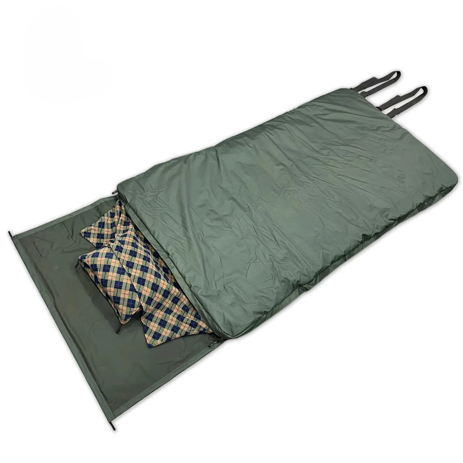 2 Layer 10kg Fully Closed Zipper Waterproof Best Fishing Sleeping Bag Oxford Shell Fleece Lining with Sponge