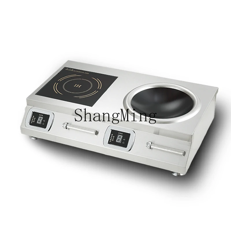 ZYY fornello a induzione commerciale 6000W piatto concavo fornello a doppia testa fornello elettrico in ceramica ad alta potenza per uso domestico