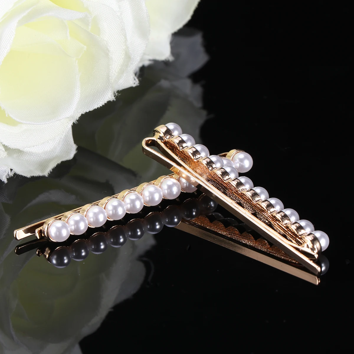 

2pcs Hair Clips Women Hairpin Alloy Material Strong Grip Barrettes for Wedding Party Daily Wear Suitable Any