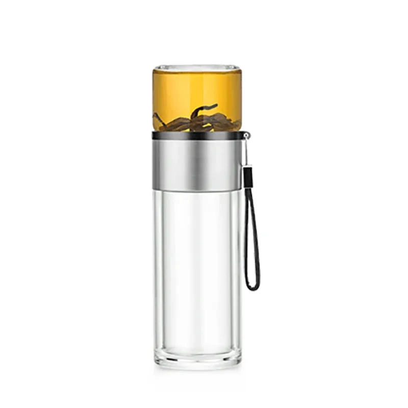 

SAMADOYO-Tea Separator, Heat-Resistant Glass Brewing, Tea Filtration, Portable Cup, Outdoor, Travel, Vehicle Water Cup