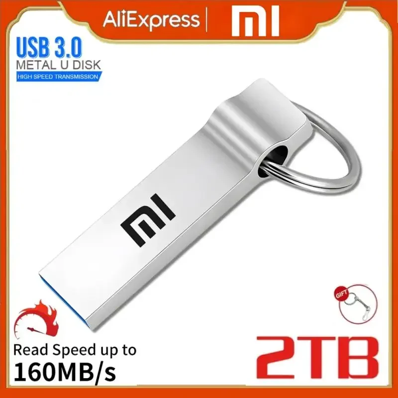 Xiaomi-Memoria Usb de Metal de alta velocidad, Pendrive de 2TB, 128GB, 64gb, 32GB, 16GB, 128GB, logotipo personalizado gratis