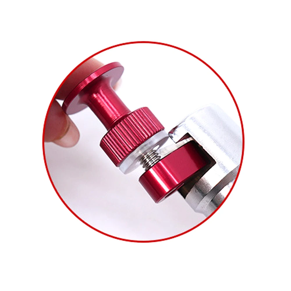 4Pcs Aluminum Alloy PDR Puller Tabs Round Dent Puller Pads Adjustable Height for Car Body Paintless Dent Repair Tools 6