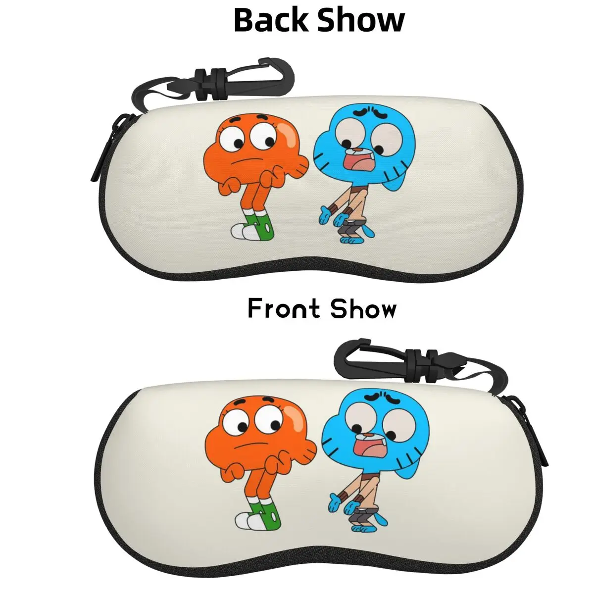 

Gumball And Darwin, What The What Shell Glasses Case Protective Sunglasses Box Women Men Soft Eyeglass Bag Pouch