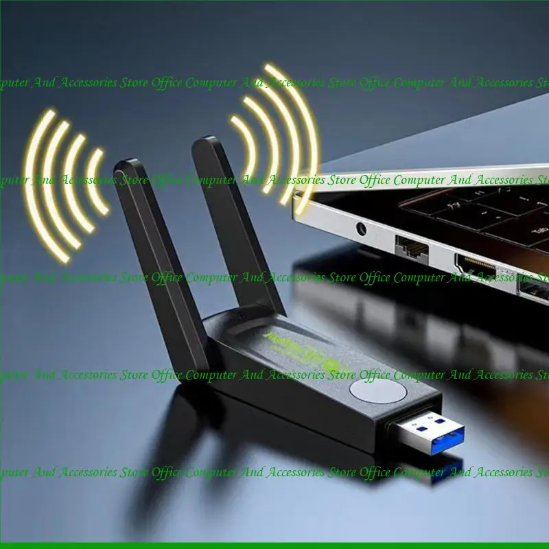 

U55C 2,4 ГГц 5 ГГц двойная полоса 1300 Мбит / с беспроводных сетей Card Dongle Wi -Fi Адаптер