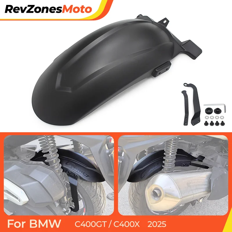 

For BMW C400X C400GT C 400 X 2025 Rear Fender Motorcycle Mudguard Splash Guard ABS Plastic Rear Fender Extension
