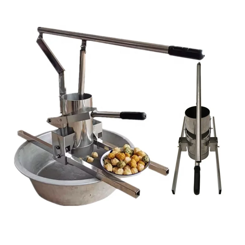 

2024 New Design Commercial Stainless Steel Manual Chicken Meatball Making Machine/Hand Crisp Radish Balls Forming Machine