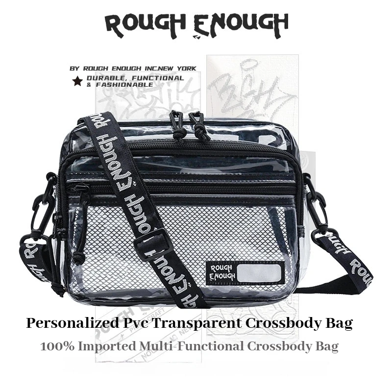 RGH Summer Fashion Transparent Jelly Shoulder Bag, Waterproof Large‑capacity Outdoor Sports Crossbody Waist Bag Unisex