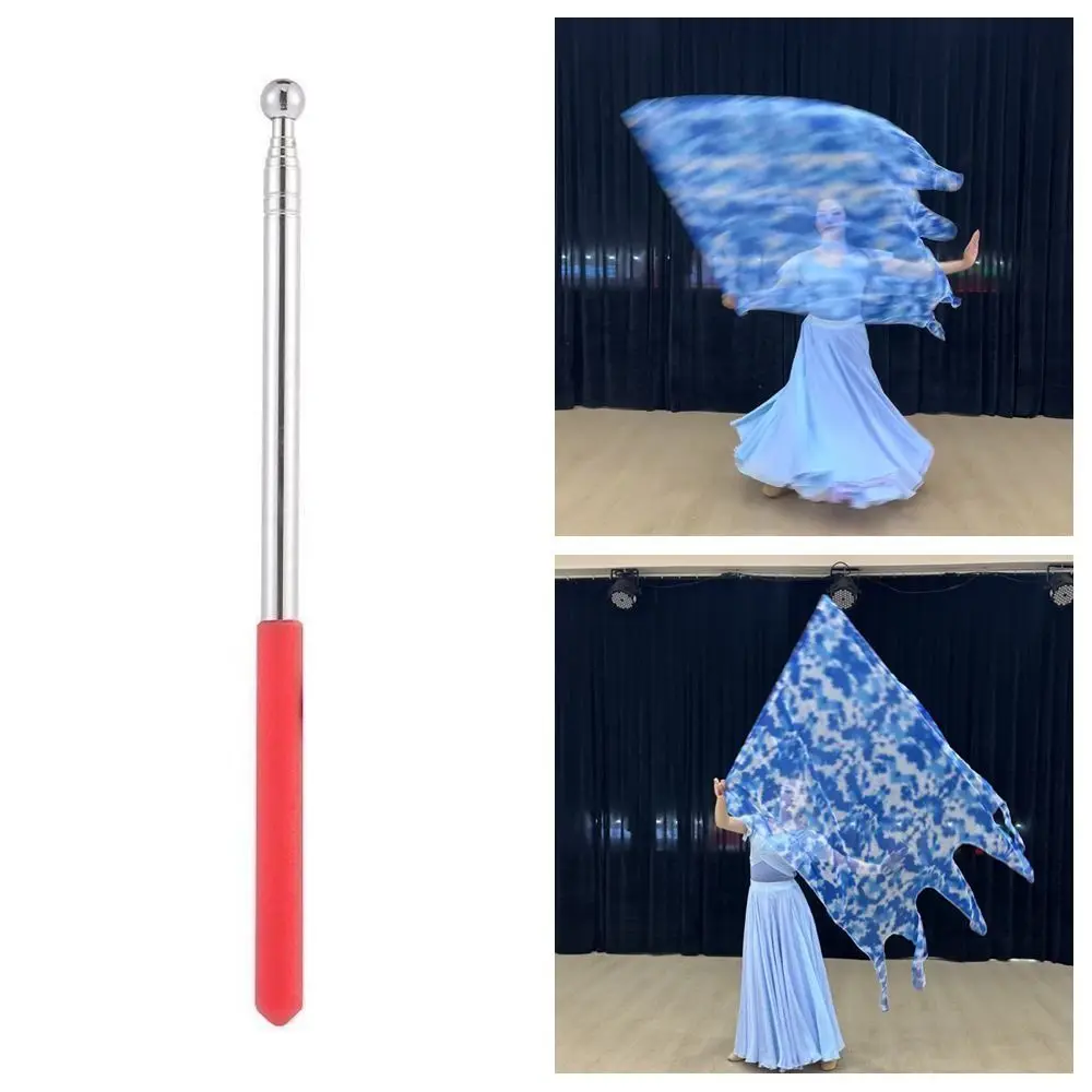 

with Telescopic Sticks Belly Dance Accessories Props White Blue Color Scalable Rods Rectangle Flags Lightweight Portable