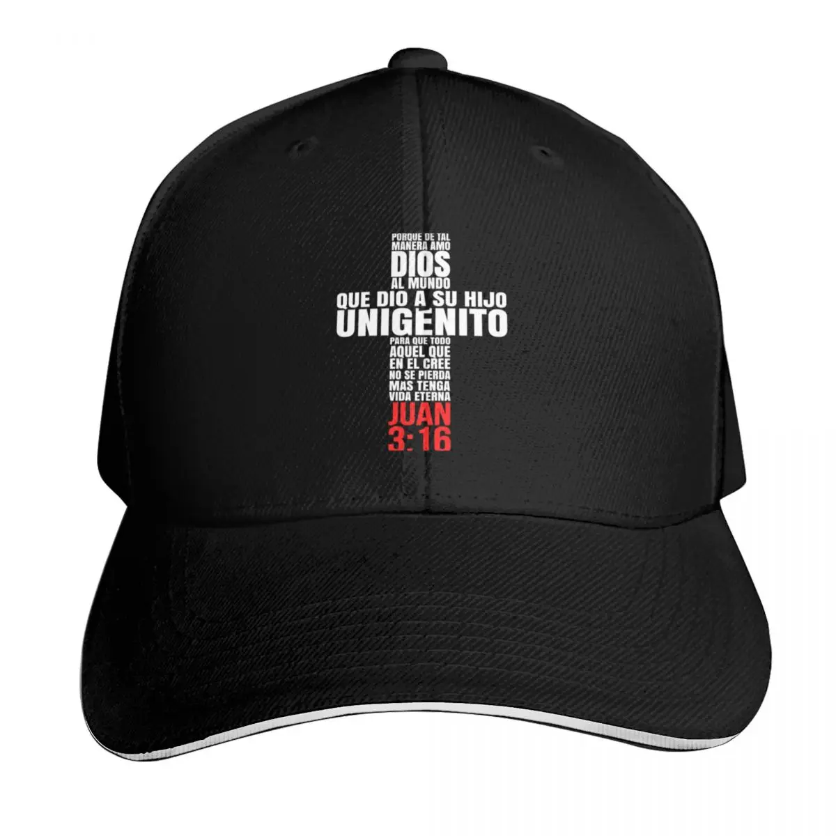 Porque de tal manera amo Dios al mundo - Spanish Biblical Quotes for Christians Baseball Cap