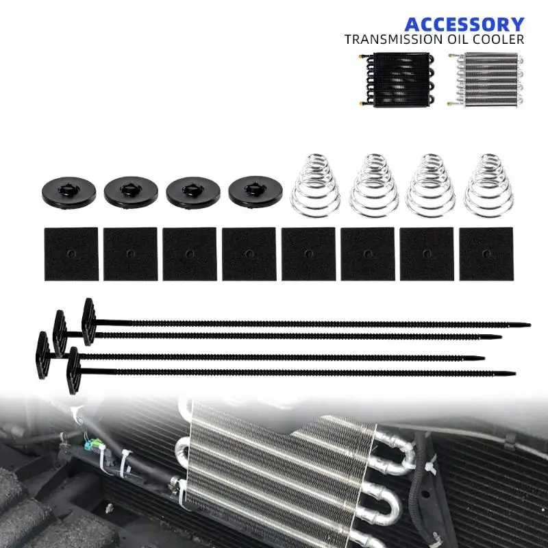 Electric Radiator Fan Tie Strap Mounting Kit Zip Ties Straps Tabs Springs For Car Air Conditioning Radiator Fan Accessories