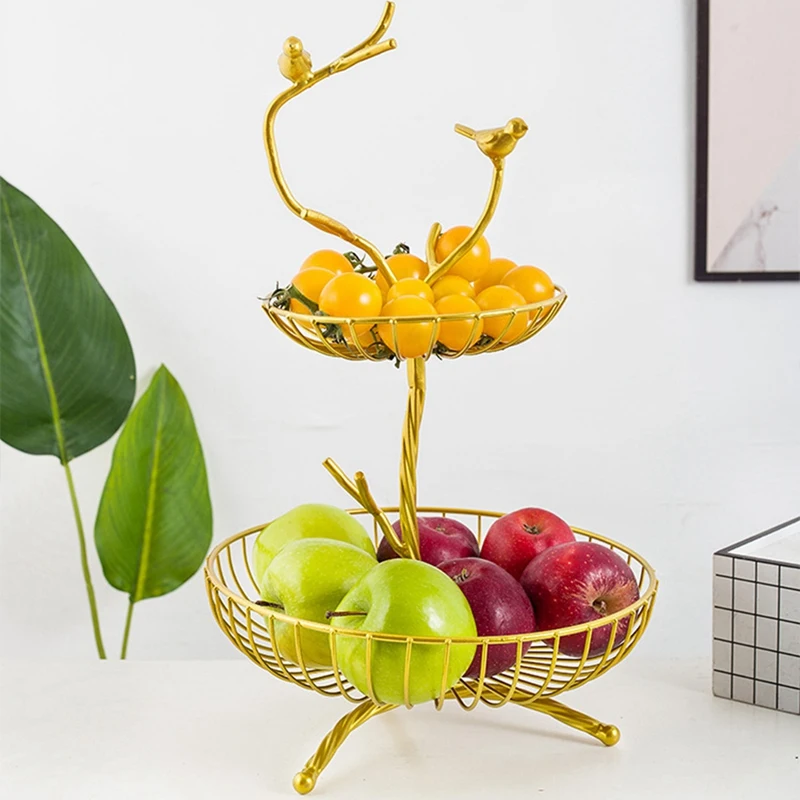 3-Tier Fruit Basket Holder Decorative Fruit Bowl Rack Metal Stand Table Countertop Holder For Vegetables Bread Snack