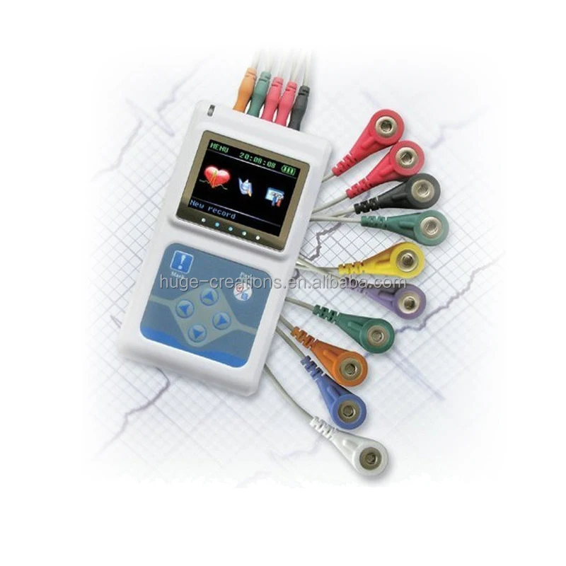 RoHs marked tlc9803 digital 3 channel ecg cheap price of ECG machine ROHS approved 24 hours  electrocardiogram