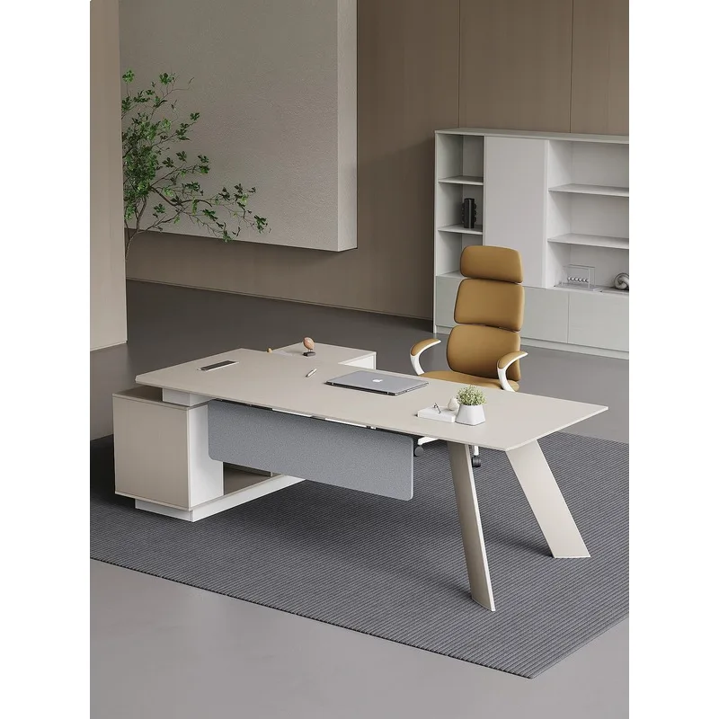 E0 Eco-Friendly Minimalist Luxury Executive Desk Modern L-Shaped Manager Office Workstation