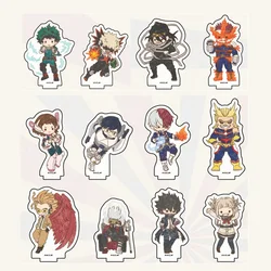 Anime Midoriya Izuku Toga Himiko Todoroki Shouto Dabi Mini lalki figurki akrylowe stojaki Model Cosplay zabawka na prezent