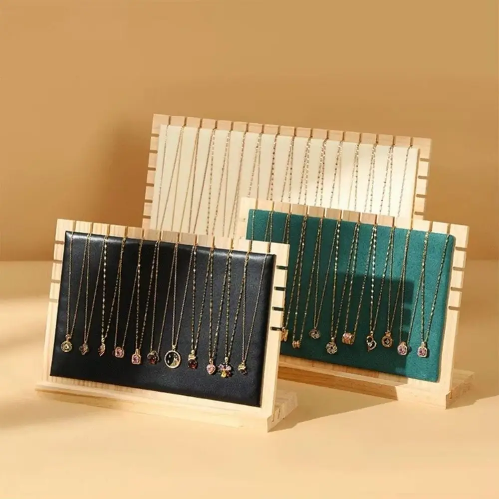 

Solid Wooden Jewelry Display Frame Exquisite Design Necklace Holder Pendant Necklace Bracelet Rectangle Storage Tray