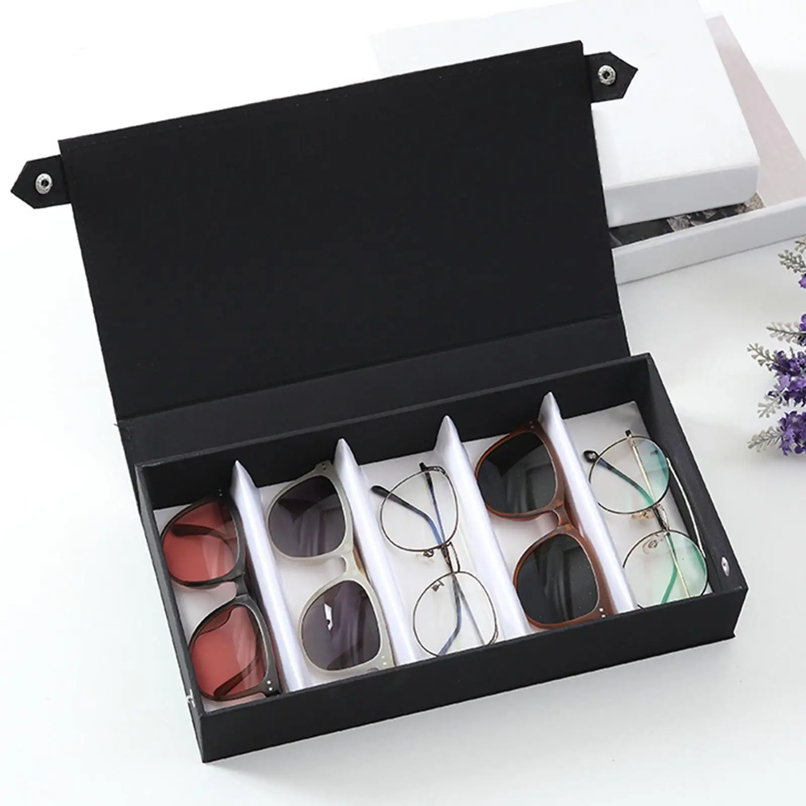 5 Grids Glasses Storage Box Multifunctional for Store Necklaces Bracelets