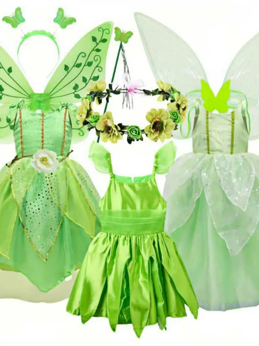 أزياء Princ Dr loween أزياء الجنية السحرية للأطفال ملابس الأداء للمسرح العرقي/زي على شكل حرف T من البوليستر
