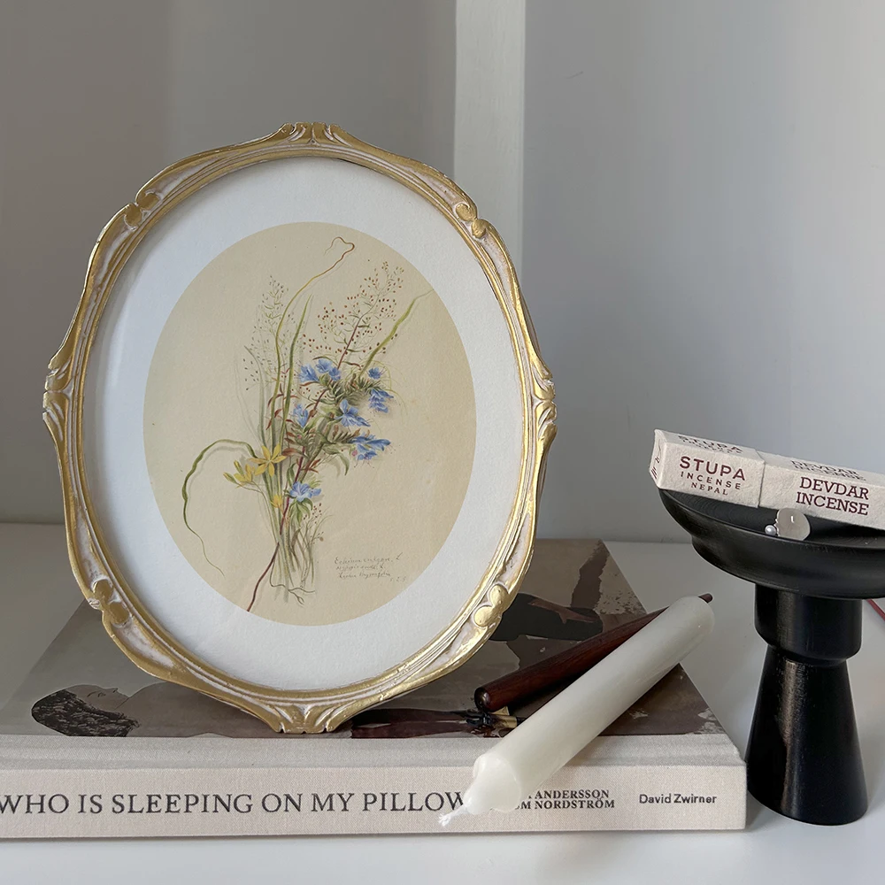 

Цветочный язык времени, французский крем, ручная полировка, декоративная живопись, рельефная подвесная рамка для рисования, настройка