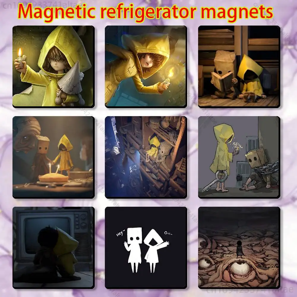 

Game L-Little N-Nightmares Fridge Magnet Square Stickers Personalize Home Decor Souvenirs Gift