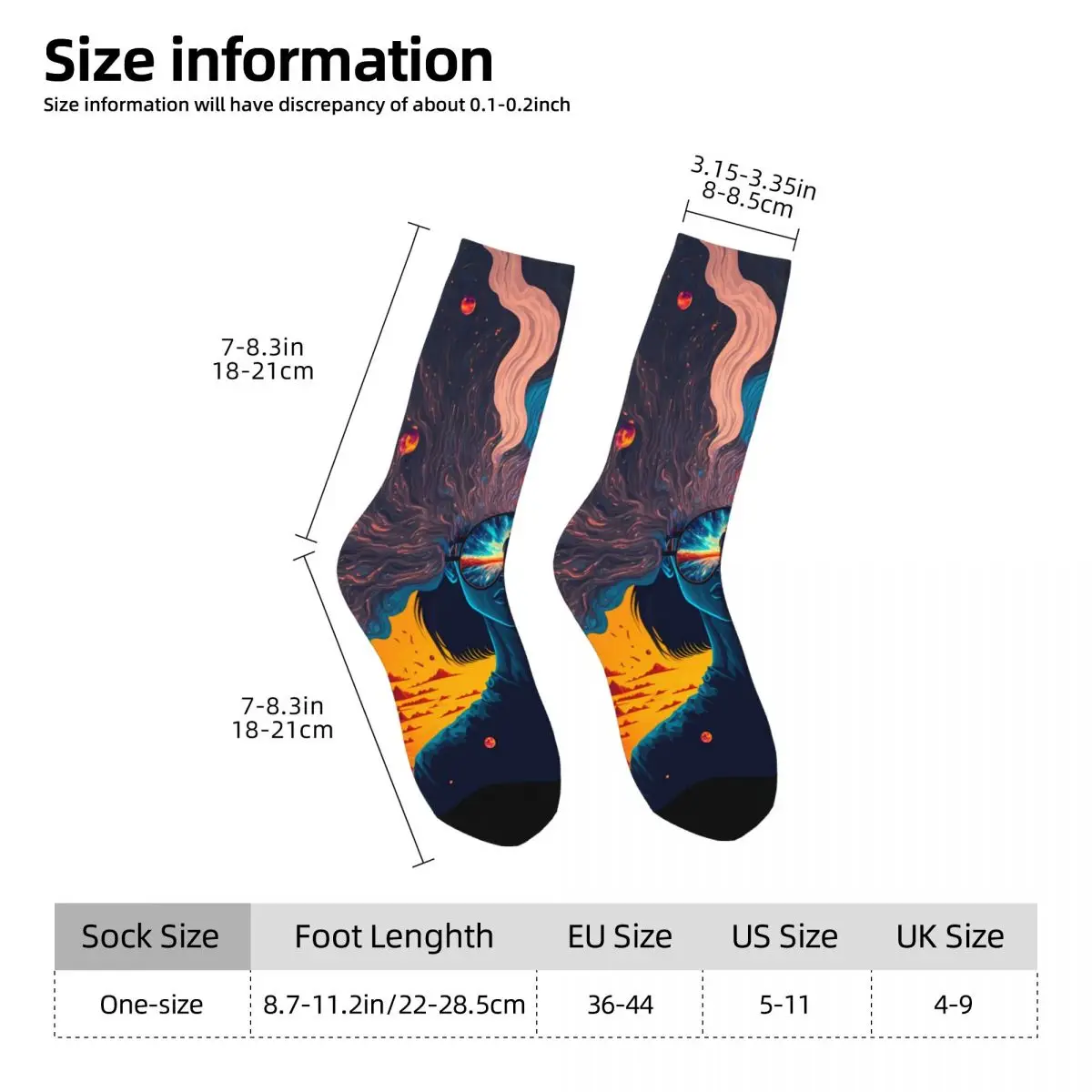 Artistic Inspiration Ideas Sock Printed Man Polyester