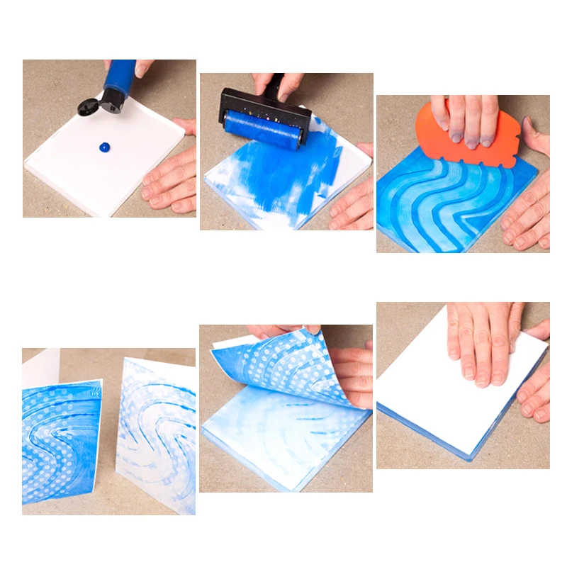 1PCS Silicone Press Monoprinting Print Plates Gel Plate For Press Art For Card Making, Scrapbooking, Arts