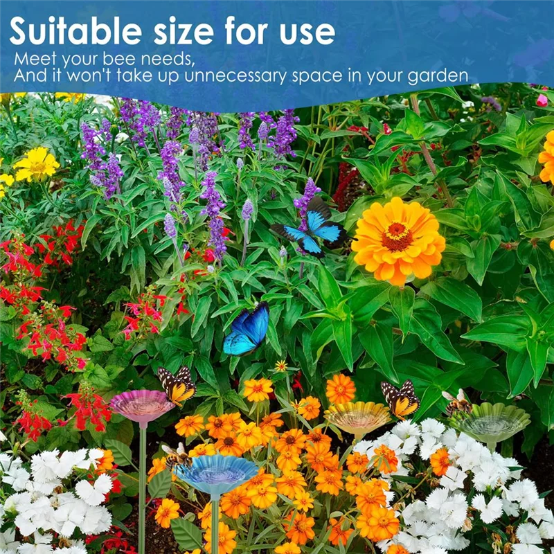 

4Pcs Bee Watering Station Bee Watering Cups Bee Water Feeder Bee Cups Colorful Bee Bath Bowl Bee Cups Watering Station