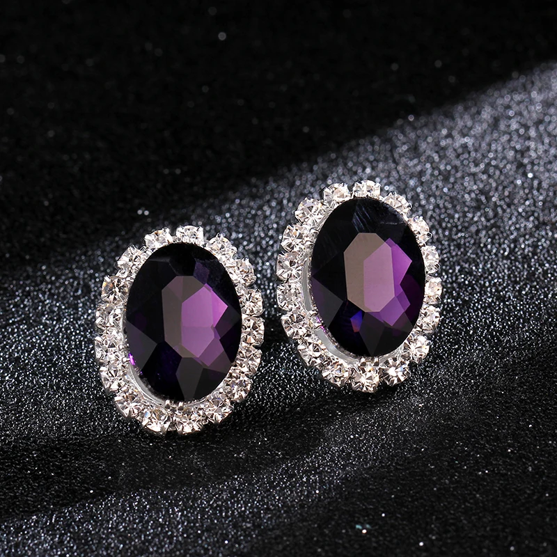 Women Fashion Shiny Rhinestone Big Drop Dangle Earrings Maxi Evening Dress Statement Earrings Accessories Wedding Bride Jewelry