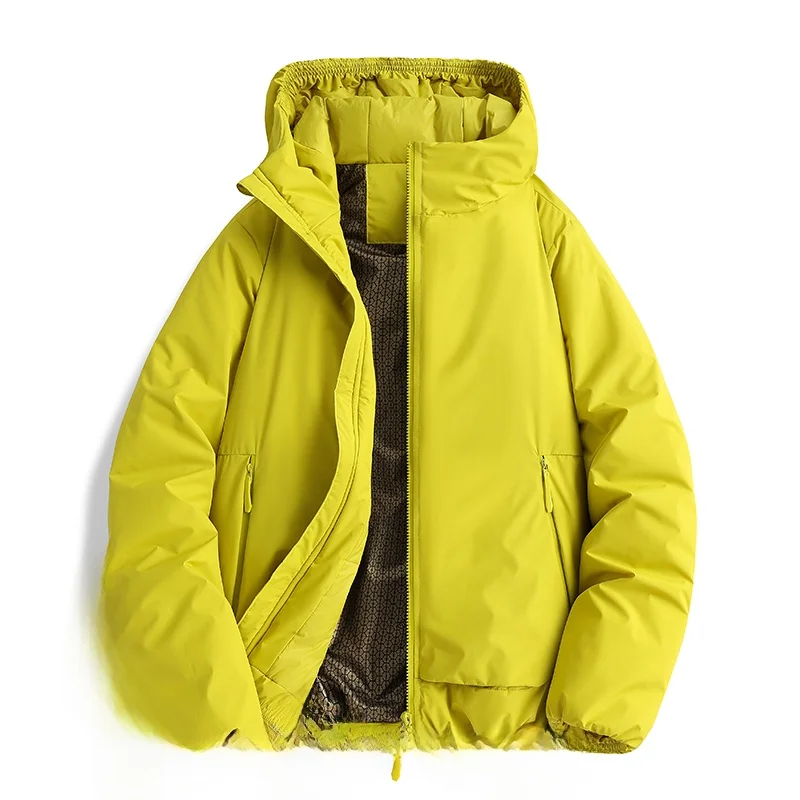 

Heated aphene Lightweight down Cotton Jaet Men's Faion Urban Sle Long Sve Hooded Coat Warmth Casual Cleanfit