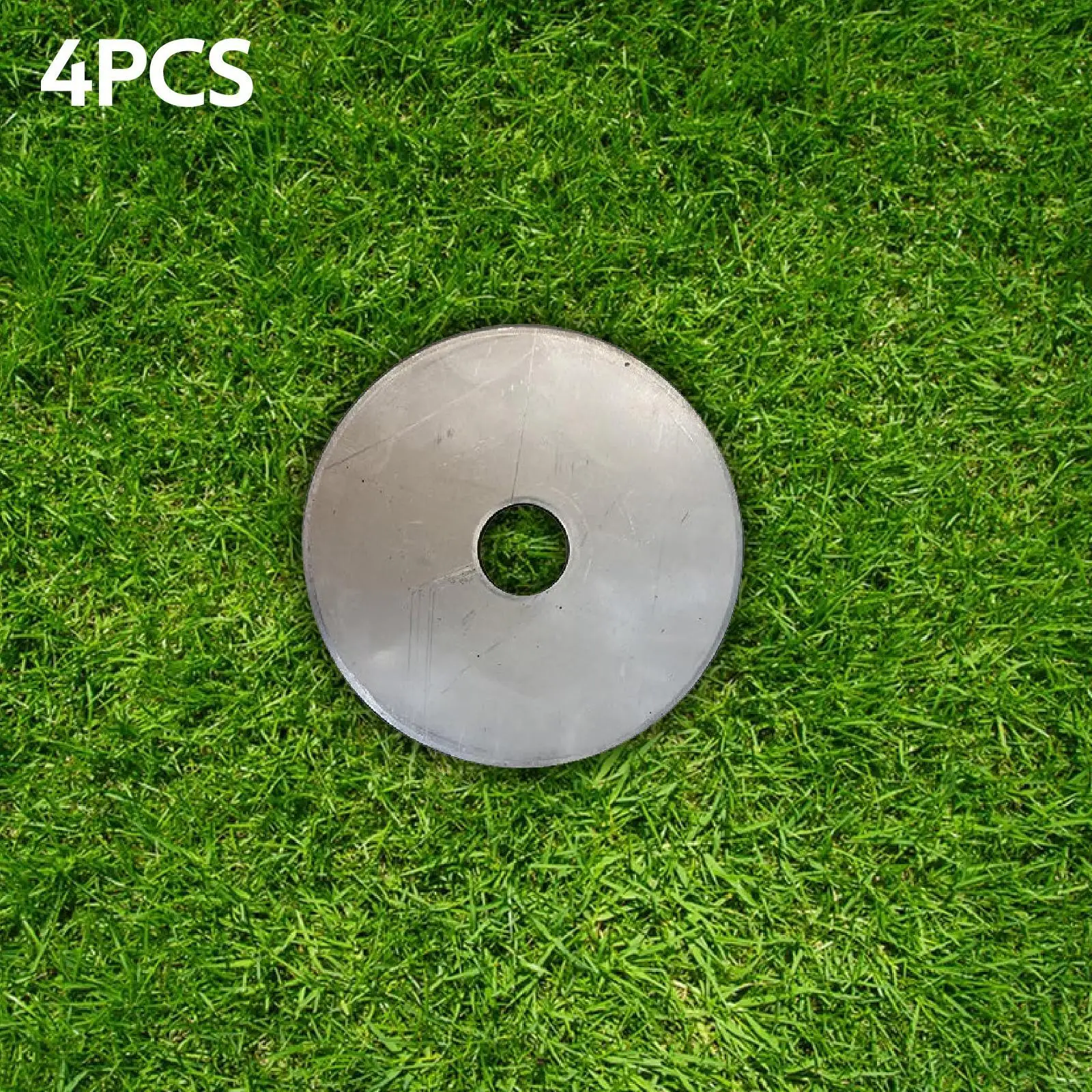 4 Pieces Stainless Steel Washers for Low Profile Survey Stakes Easy to Use Heavy Duty High Accuracy Sturdy 4 inch Localization