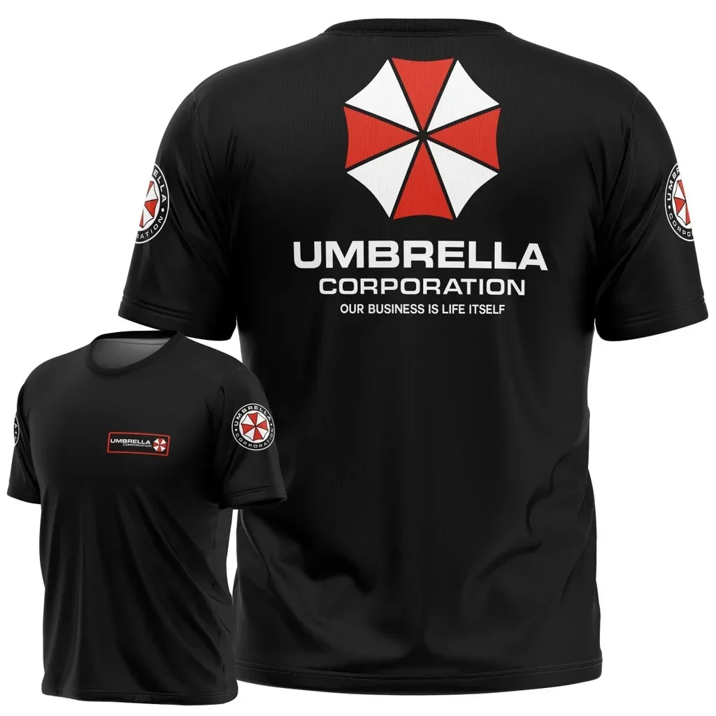 Resident  Umbrella Corporation T - Shirt - Black Iconic Logo & Slogan 3D Printed Perfect for Game Fans