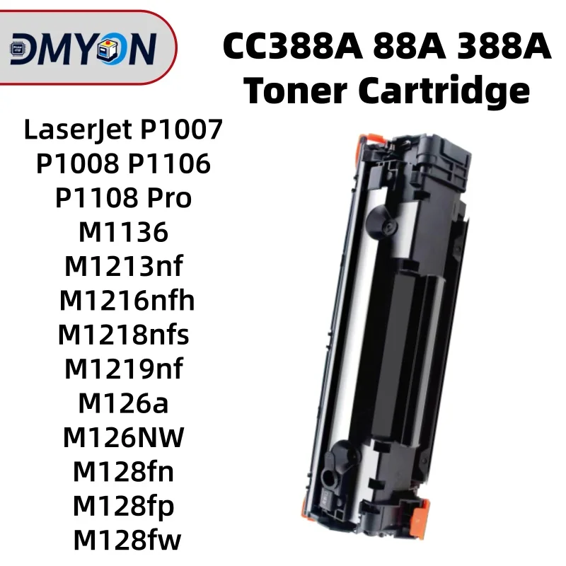 CC388A 88A 388A Toner Cartridge Compatible for HP LaserJet P1007 P1008 P1106 P1108 Pro M1136 M1213n M1216nf Printer
