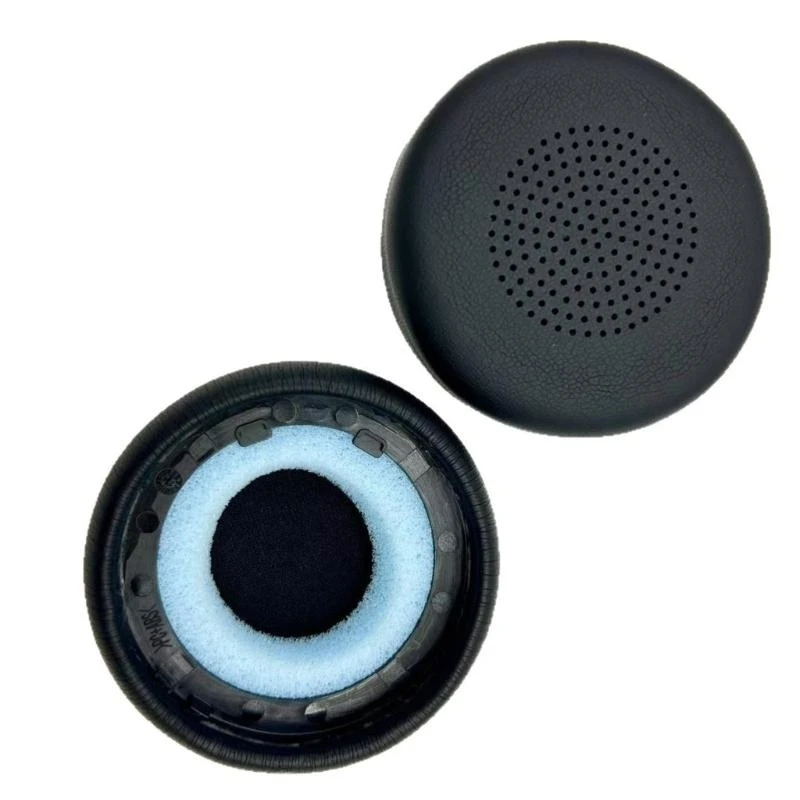 1 paar Ohr Pad Ersatz Leder Ohrpolster Ohr Kissen Schwämme Abdeckung Ohrenschützer für VOIP Drahtlose Kopfhörer Y4QF – Detail 3