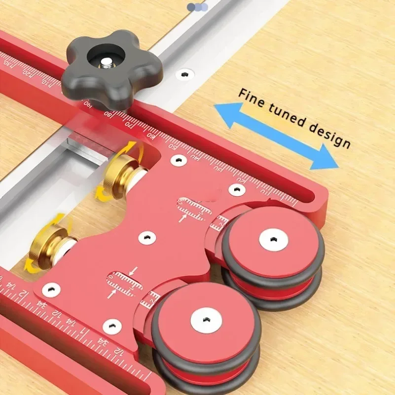 Adjustable Bearing Roller Feather Board Woodworking Mini Roller Feeder Table Saw Jig Workbench Slide Positioning Fixing Tools - view 5